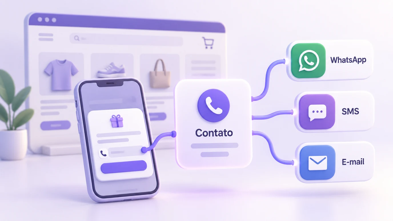 Telefone como ativo de contato para WhatsApp, SMS e e-mail em uma estratégia de captura de leads