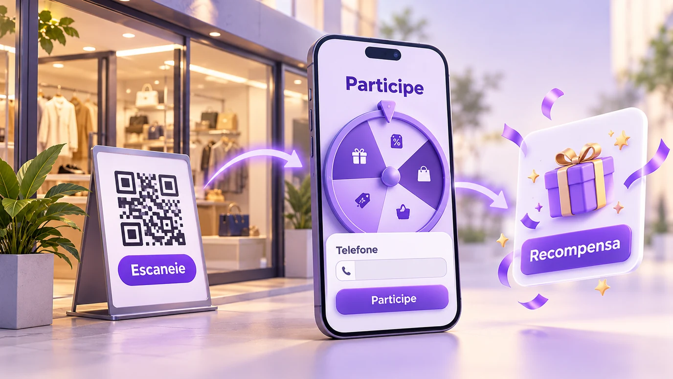 Captura de telefone com gamificação e QR Code em uma estratégia de loja física