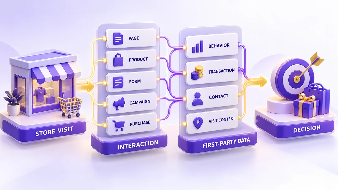 How first-party data comes from a visitor's interactions with an online store