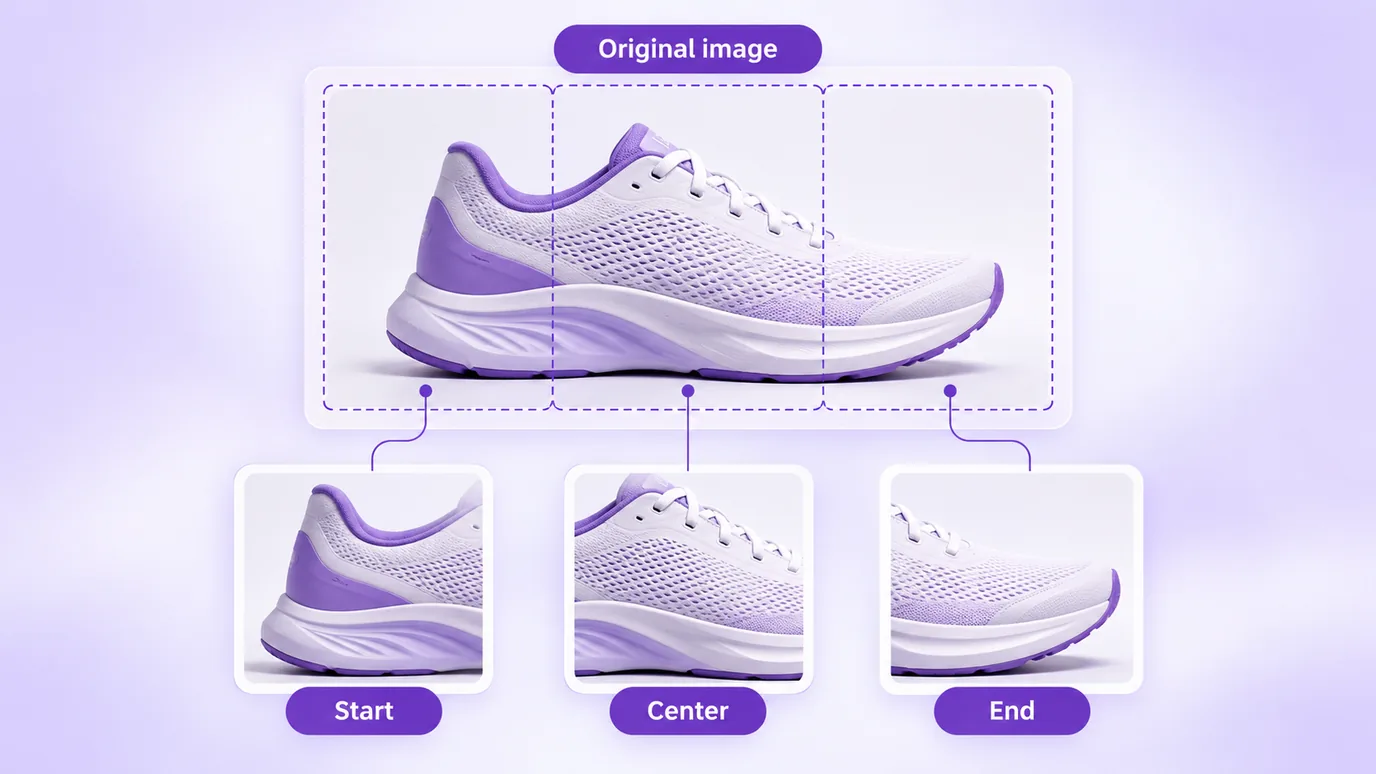 Crop position: start, center or end of the original image