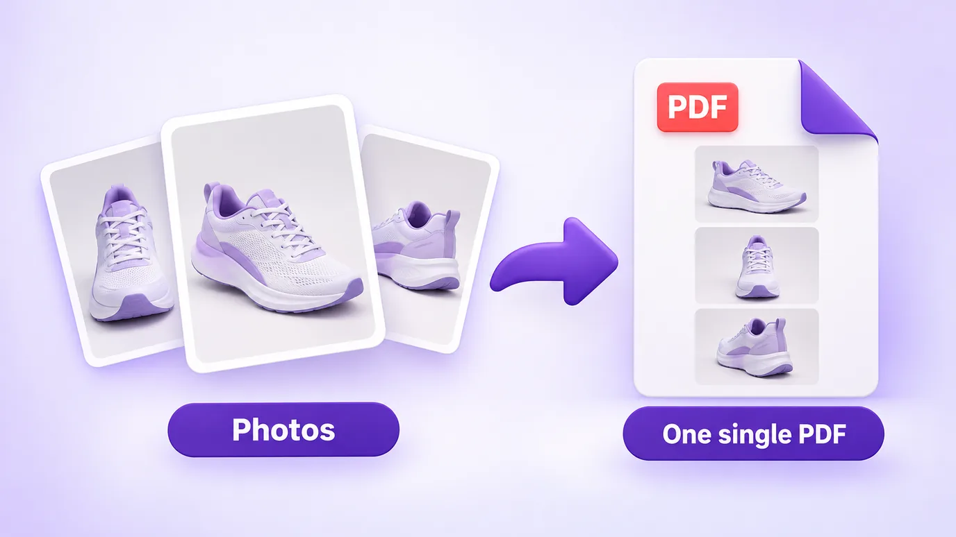 Several photos combined into a single PDF, one per page
