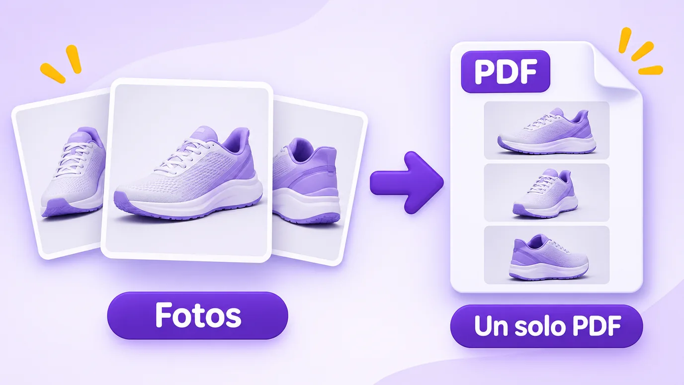 Varias fotos reunidas en un solo PDF, una por página