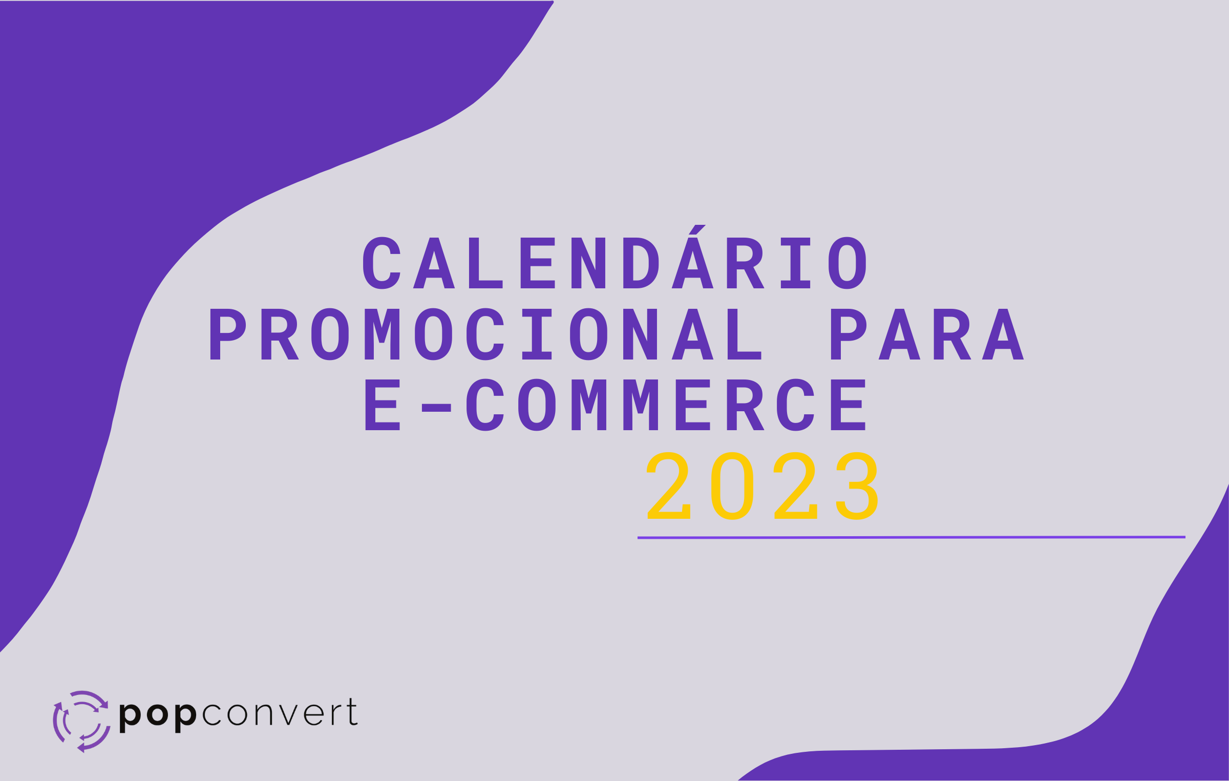 capa calendário promocional para e-commerce 2023